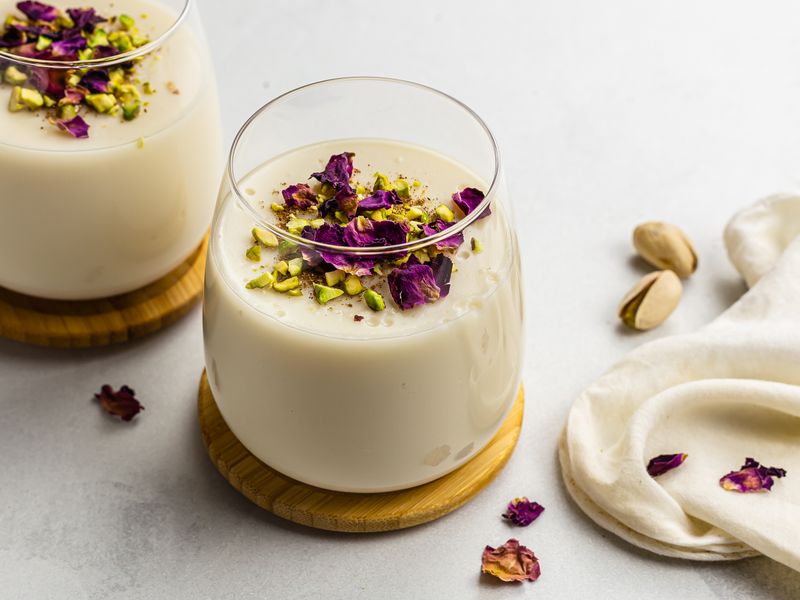 Rosewater Cardamom Rice Pudding