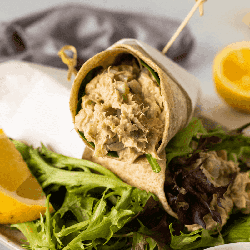 Greek Yogurt Tuna Salad Wraps