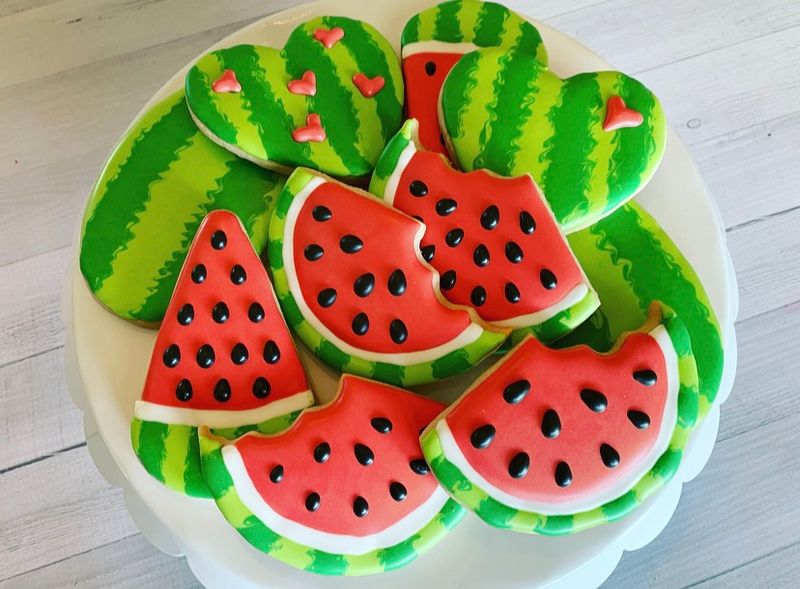 Watermelon Slice Cookies