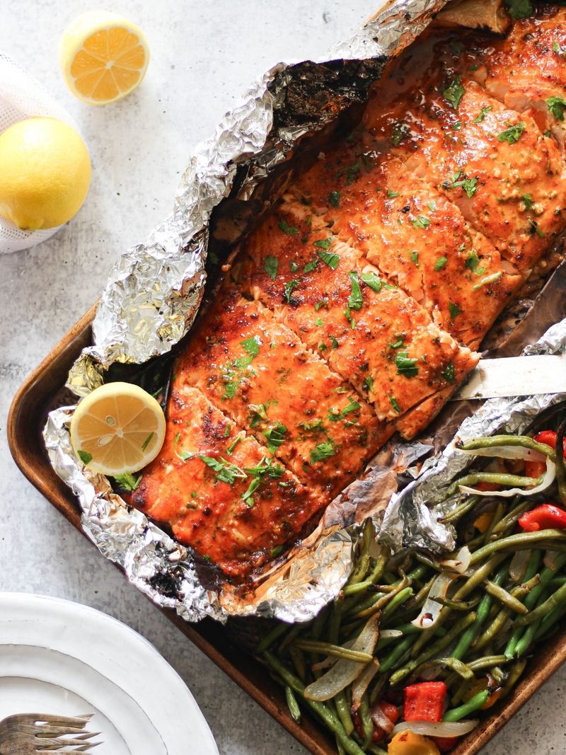 Sheet Pan Salmon With Roasted Vegetables