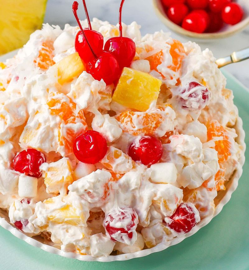 Ambrosia Salad With Mini Marshmallows