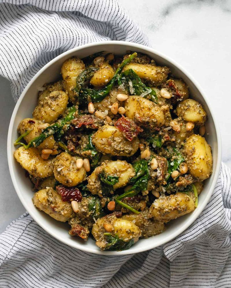 Frozen Gnocchi With Pesto And Spinach