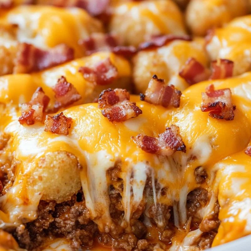 Cheeseburger Tater Tot Casserole