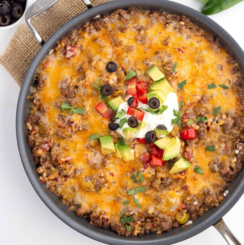 Mexican Cauliflower Rice Casserole