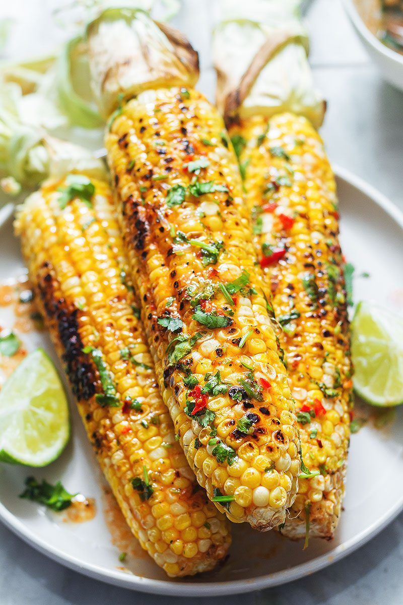 Grilled Corn On The Cob With Chili Lime Butter
