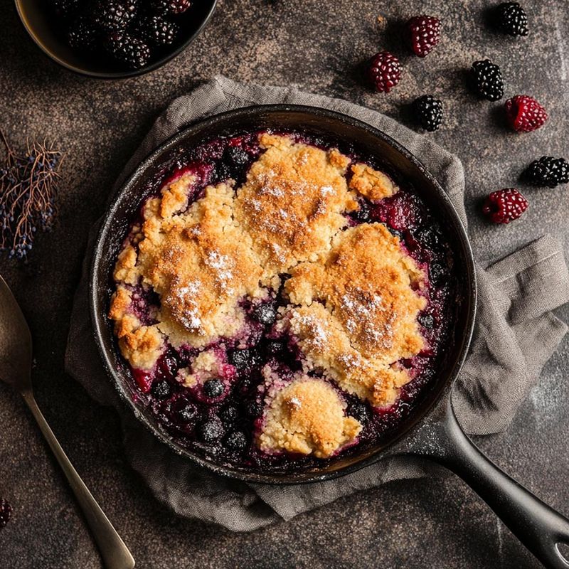 Warm Cobbler With Fresh Berries