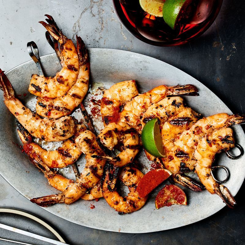 Lemongrass Grilled Prawns With Coconut Rice