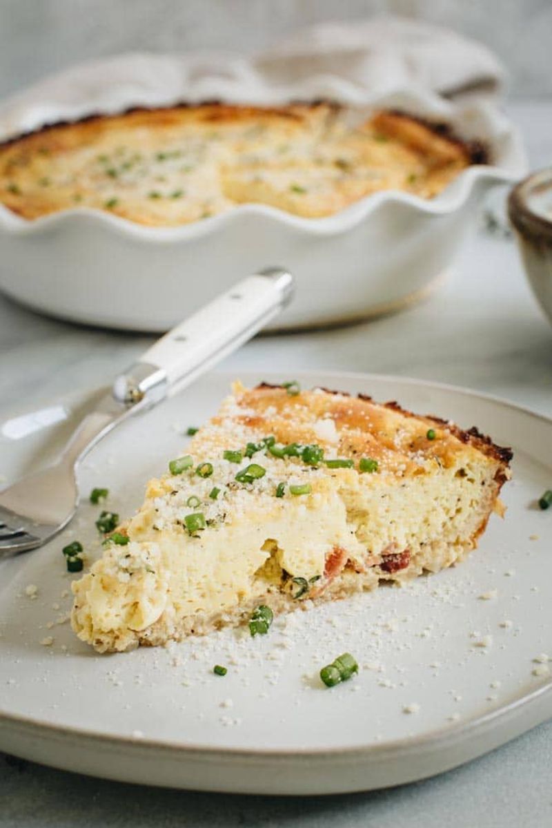 Cauliflower Crusted Quiche