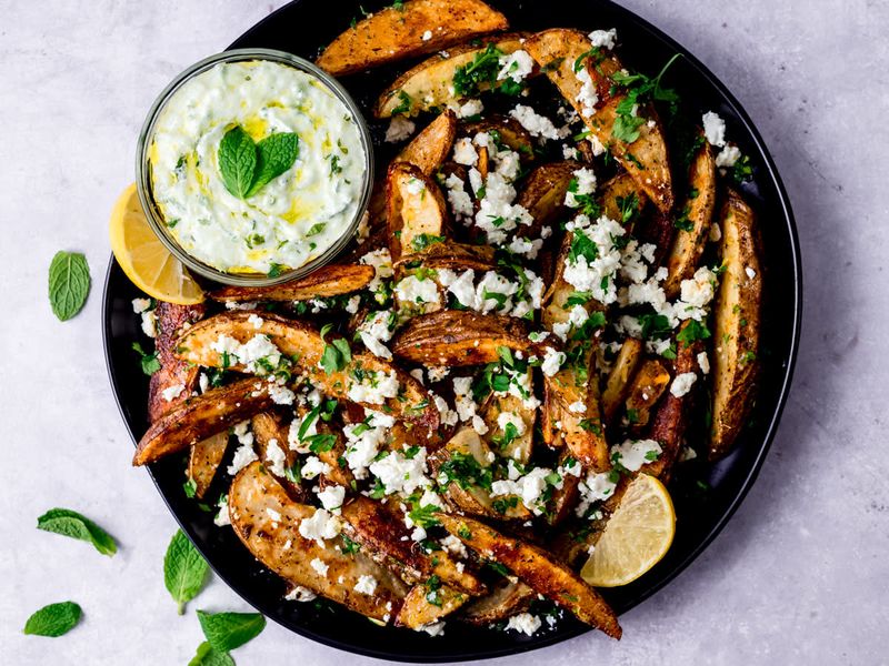Greek-Style Fries With Feta And Tzatziki