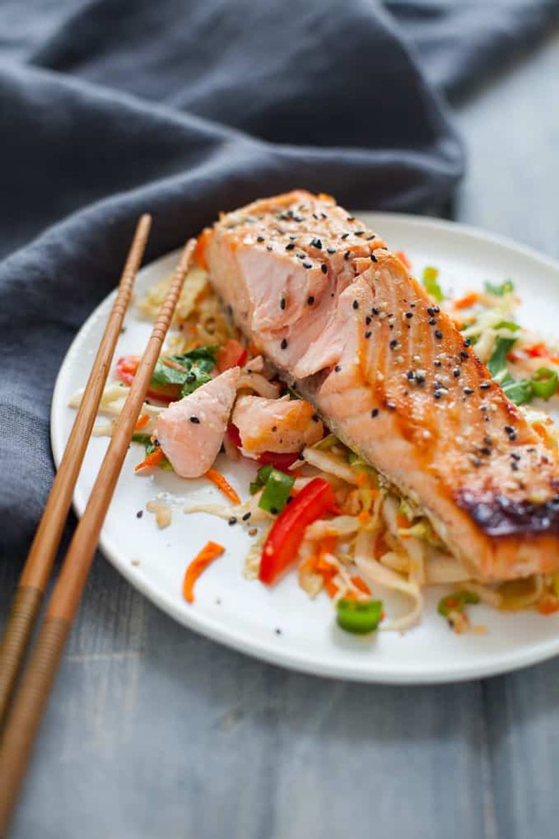 Oolong-Poached Salmon