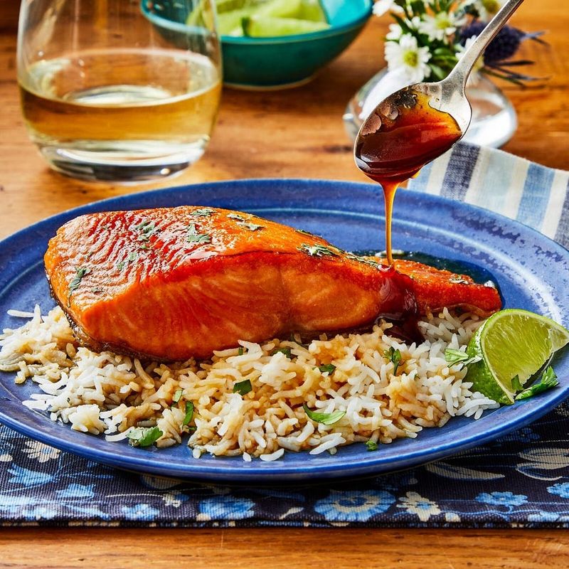 Chamomile-Honey Glazed Salmon