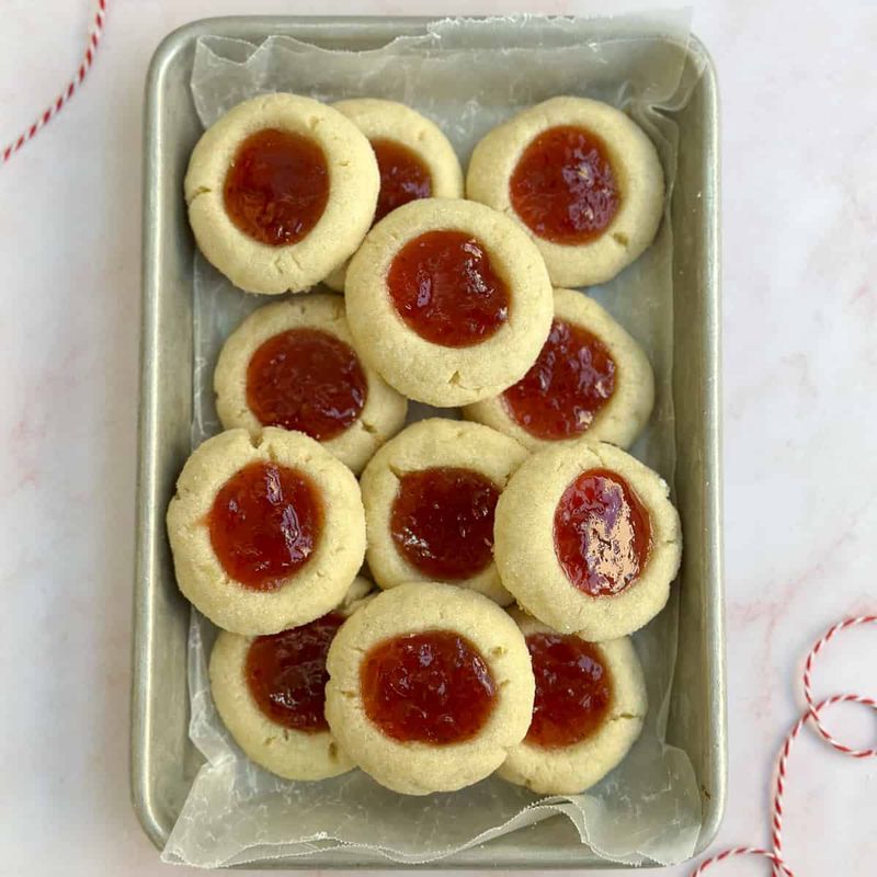 Strawberry Cheesecake Thumbprints