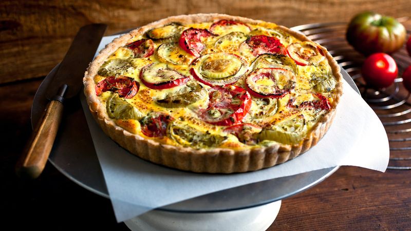Roasted Vegetable Tart With Goat Cheese