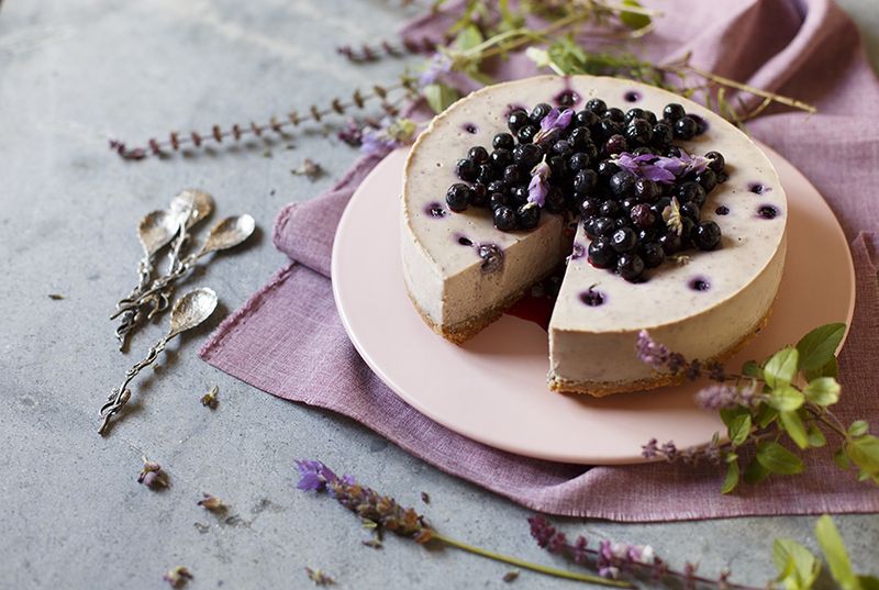 Blueberry Lavender Cheesecake
