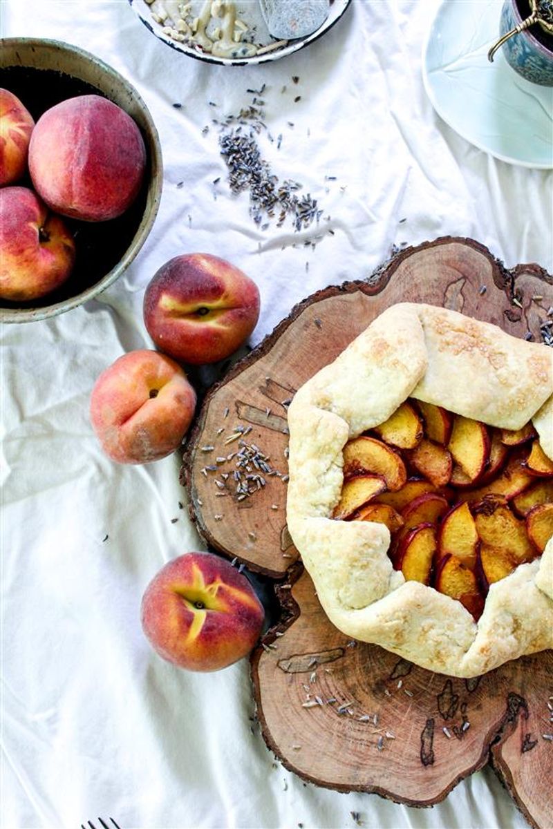 Peach Lavender Galette