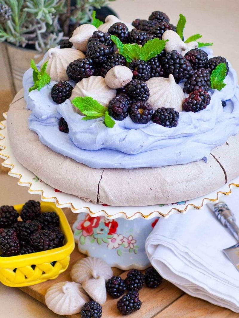 Blackberry Lavender Pavlova