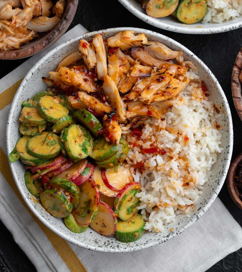 Rotisserie Chicken Rice Bowls