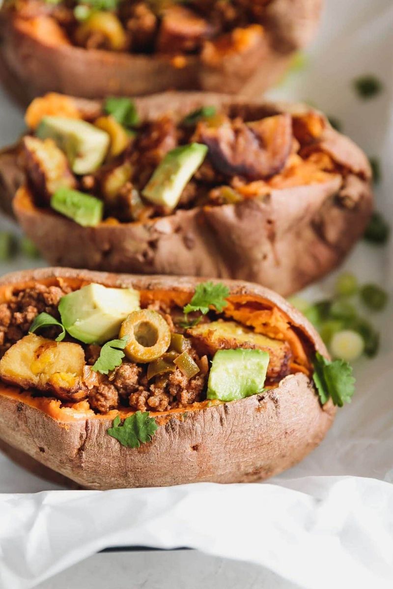 Picadillo-Stuffed Sweet Potatoes
