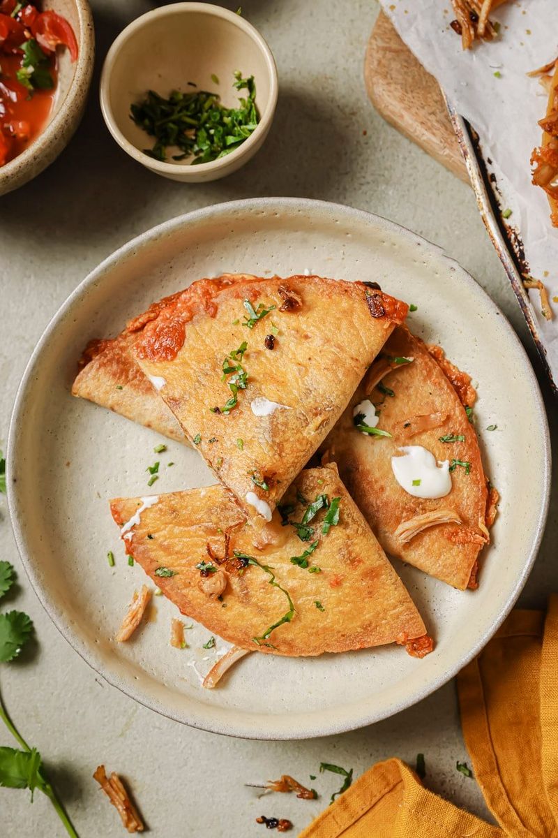 Turkey And Cheddar Quesadillas
