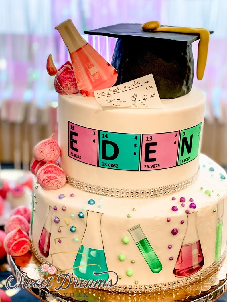 Periodic Table Science Grad Cake