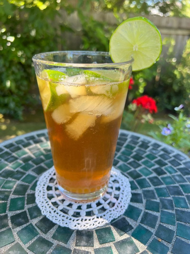 Iced Herbal Tea In A Thermos
