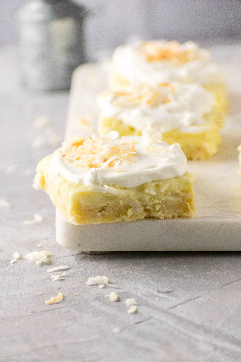 Coconut Crust Lemon Cream Bars