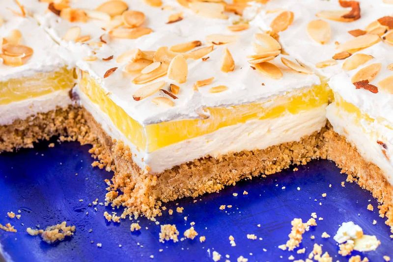 Almond Crust Lemon Cream Pie Bars
