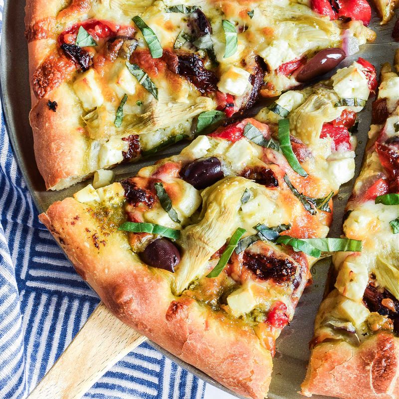 Mediterranean Artichoke Pizza