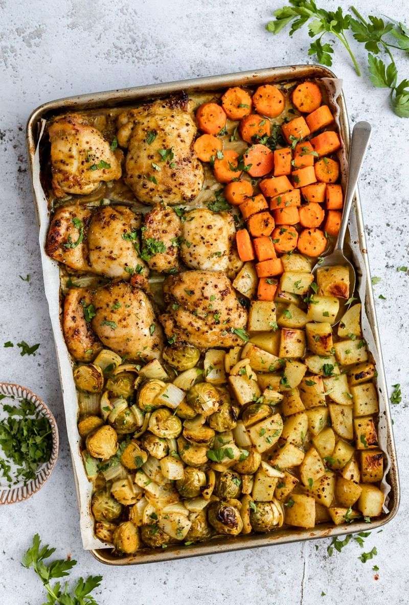 Sheet Pan Honey Mustard Chicken