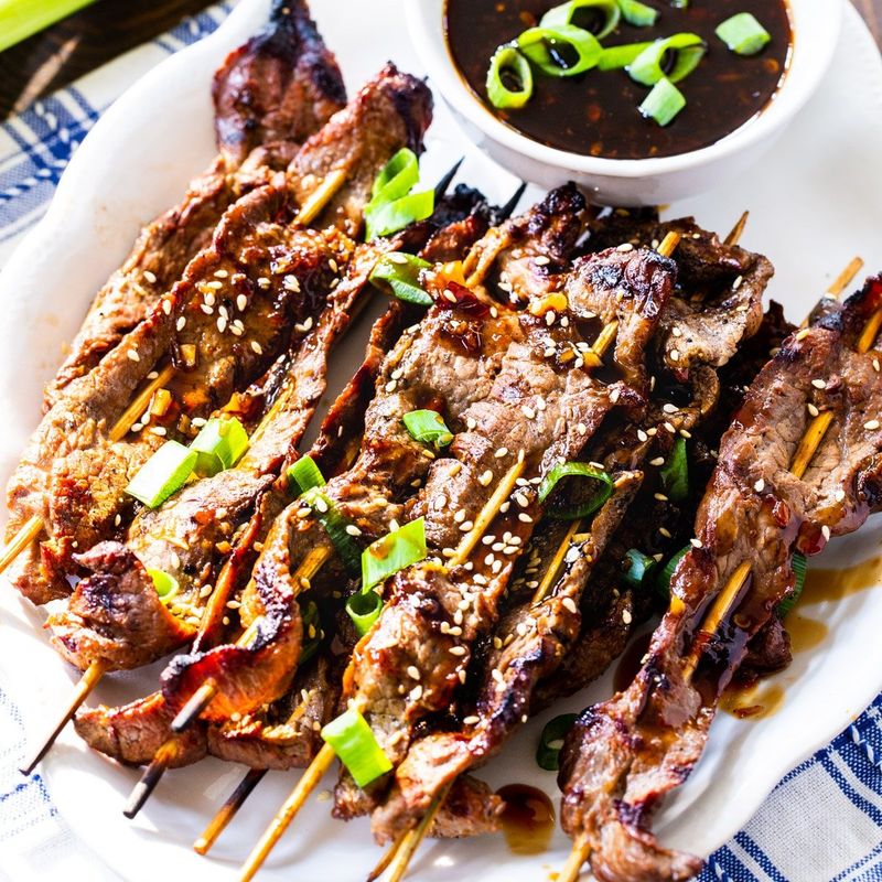 Korean BBQ Bulgogi Beef Skewers