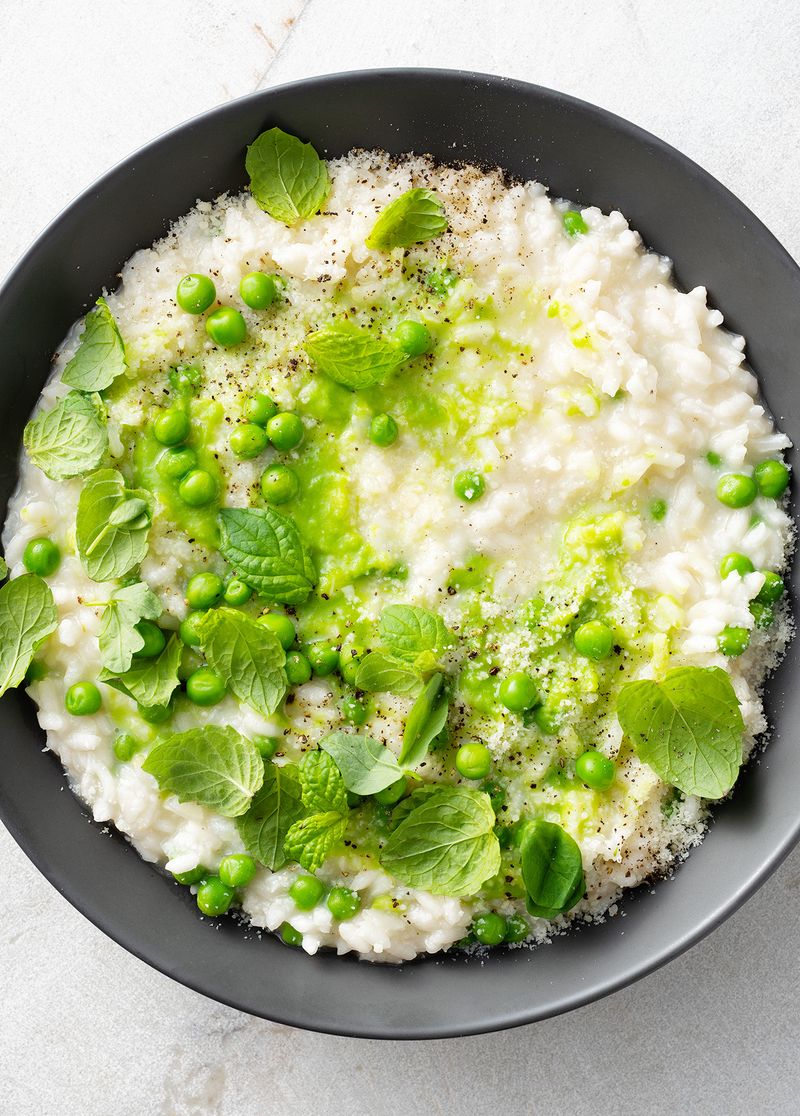 Spring Pea And Mint Risotto