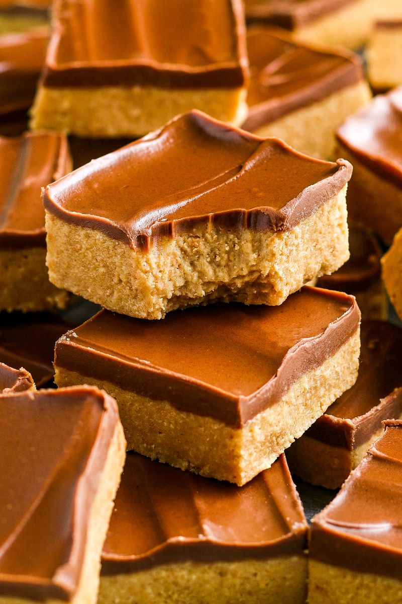 Chocolate Peanut Butter Icebox Bars