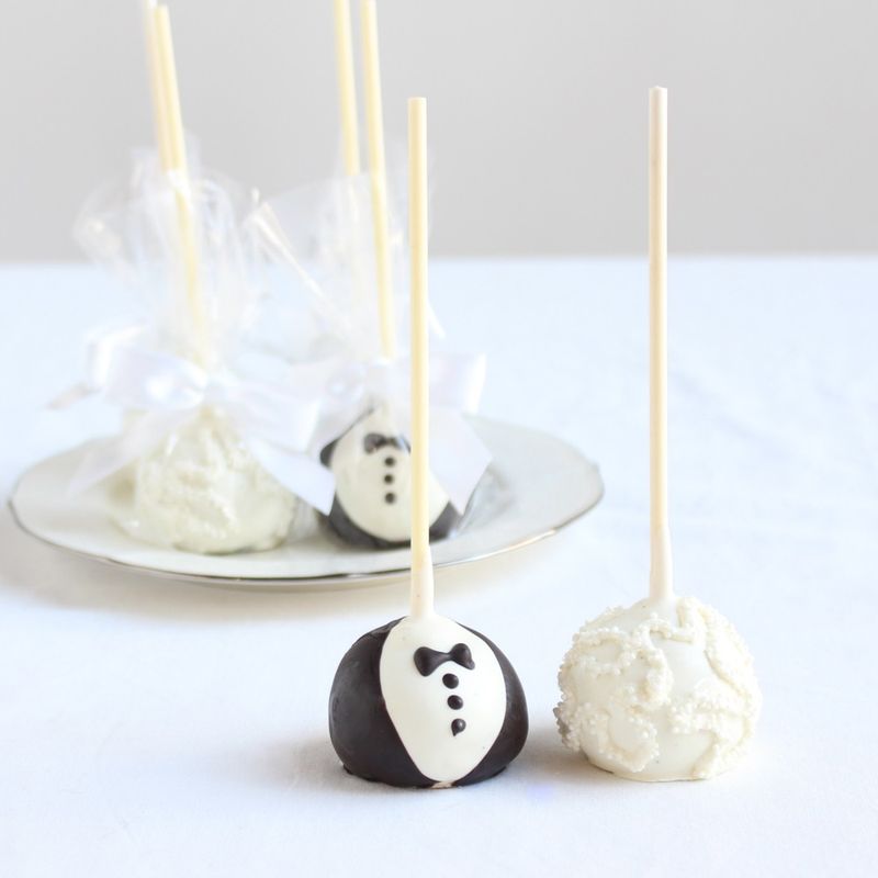 Mini Wedding Dress Cake Pops