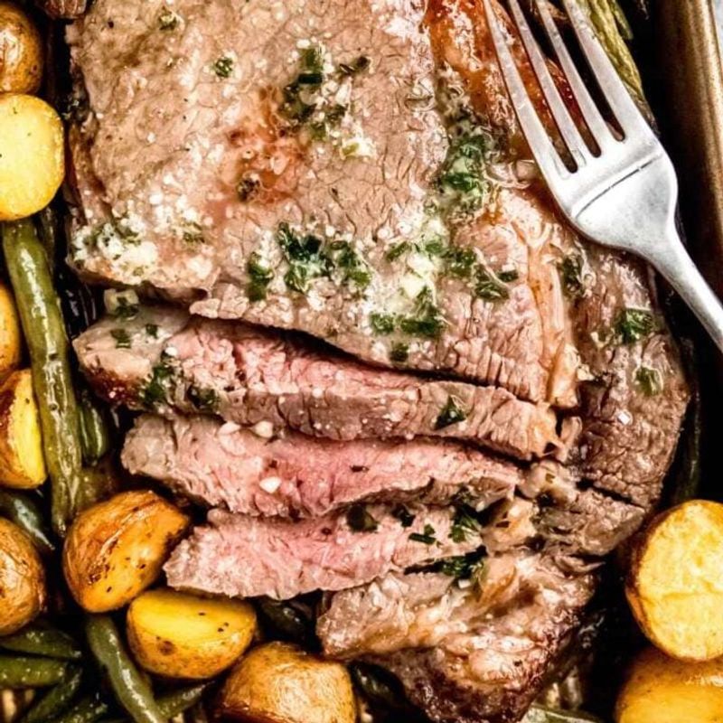 Sheet Pan Steak And Potatoes