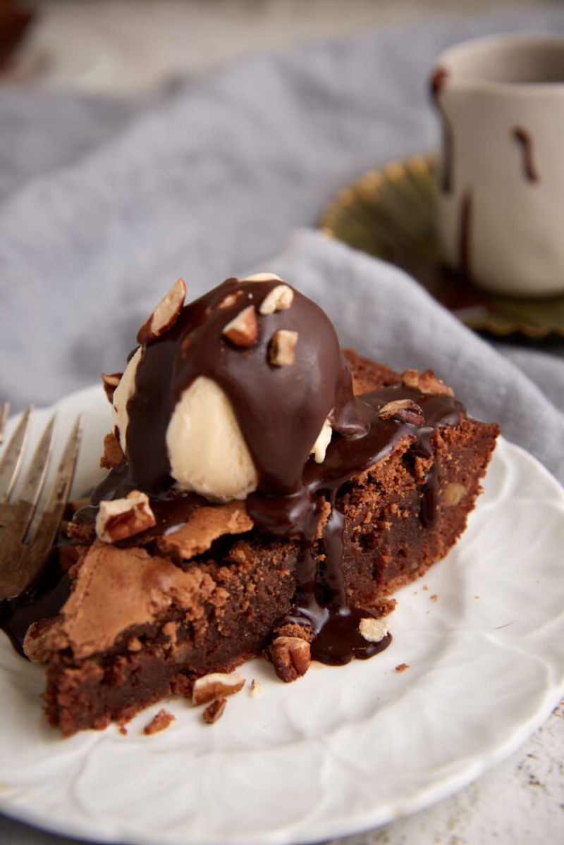 Double Chocolate Brownie Cookie Pie Indulgence