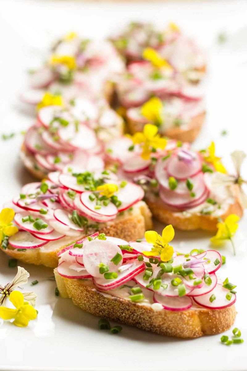 Radish Butter Tartines