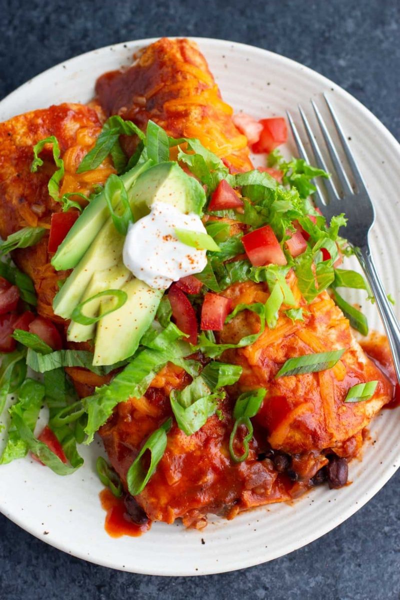 Sweet Potato & Black Bean Enchilada Bowls