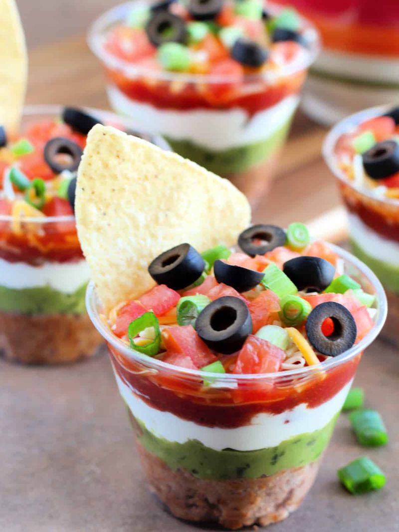 Seven-Layer Dip Cups