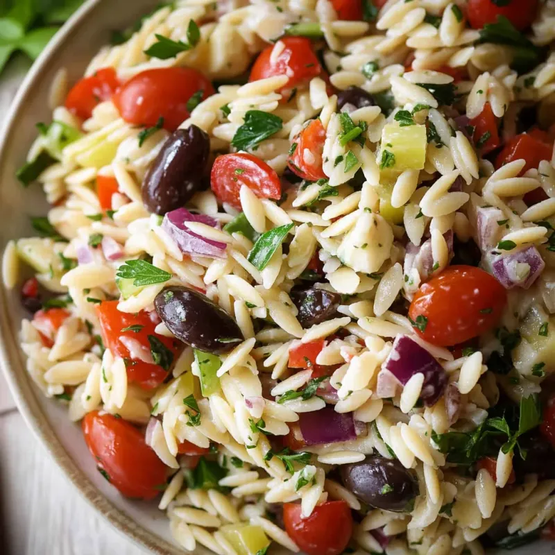 Mediterranean Orzo Salad Extravaganza