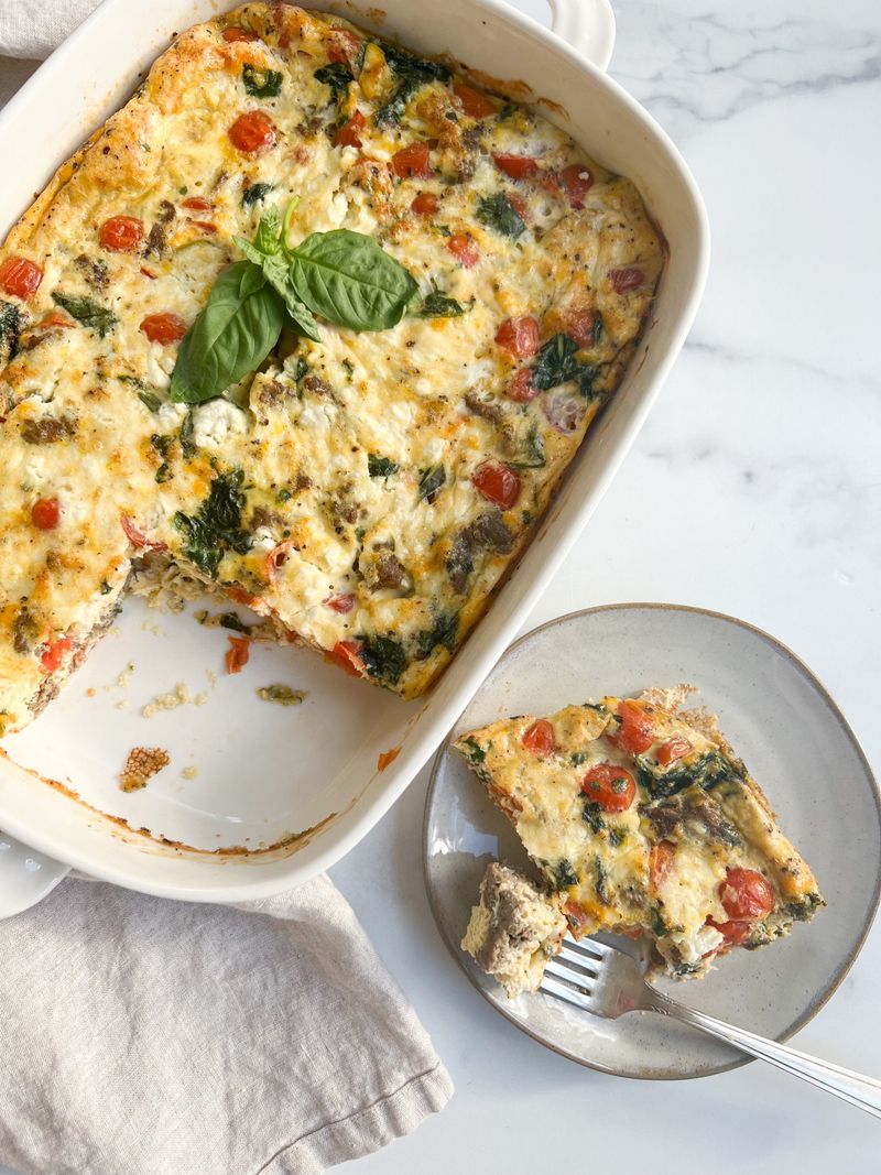 Spinach And Feta Breakfast Casserole