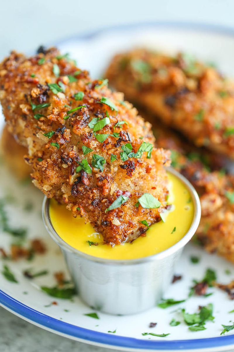 Homemade Chicken Tenders With Honey Mustard