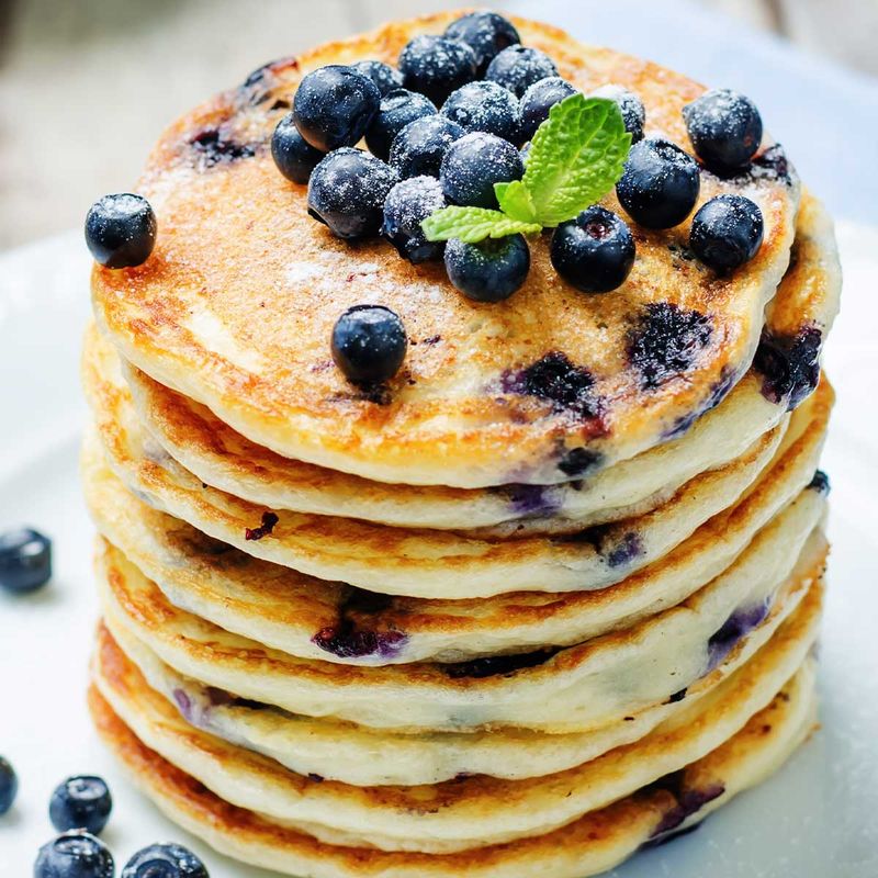 Lemon Blueberry Pancake Stack