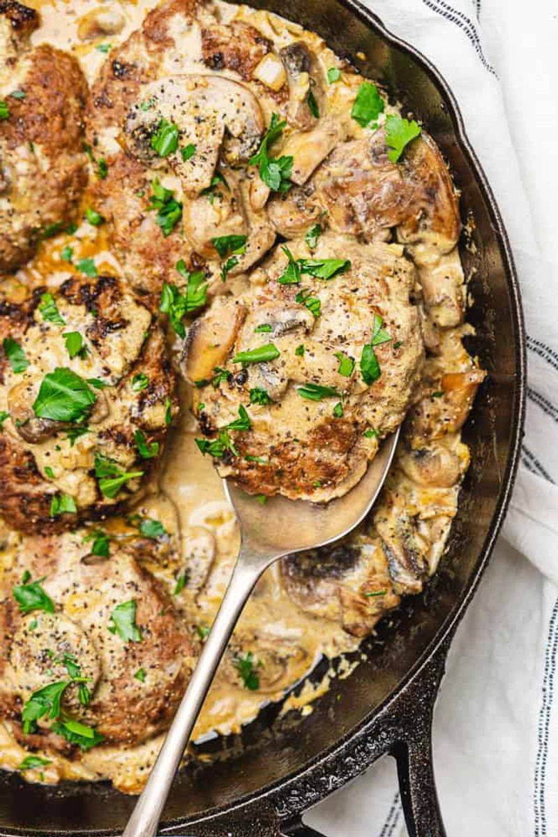 Mushroom-Smothered Salisbury Steak