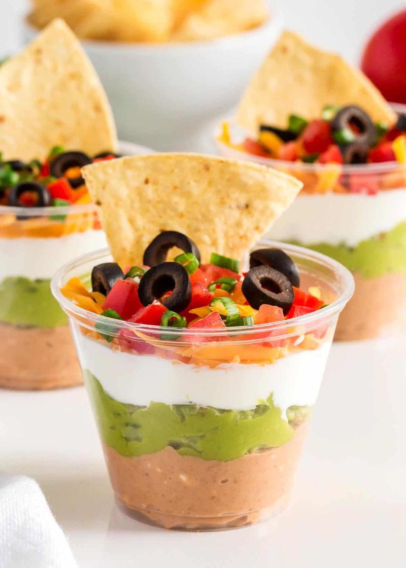 Seven-Layer Dip Cups