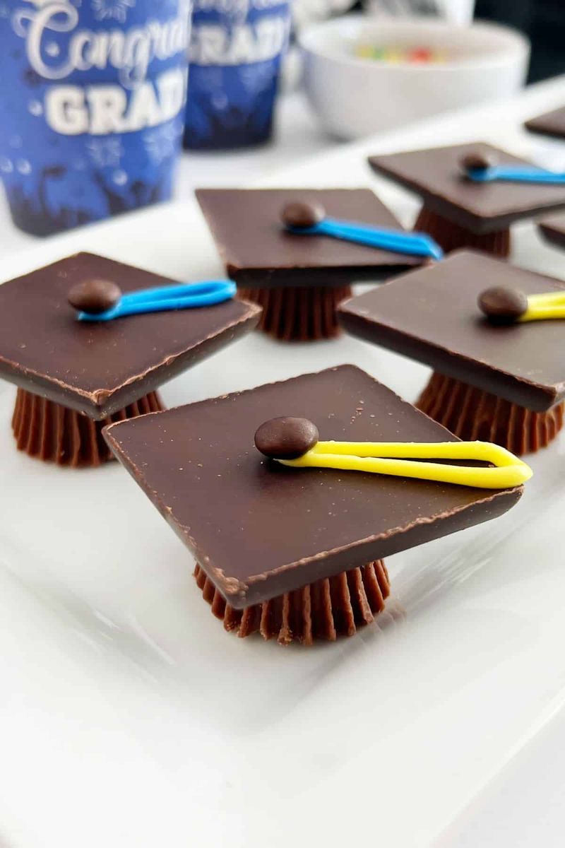 Cookie Bar With Grad-Themed Toppers