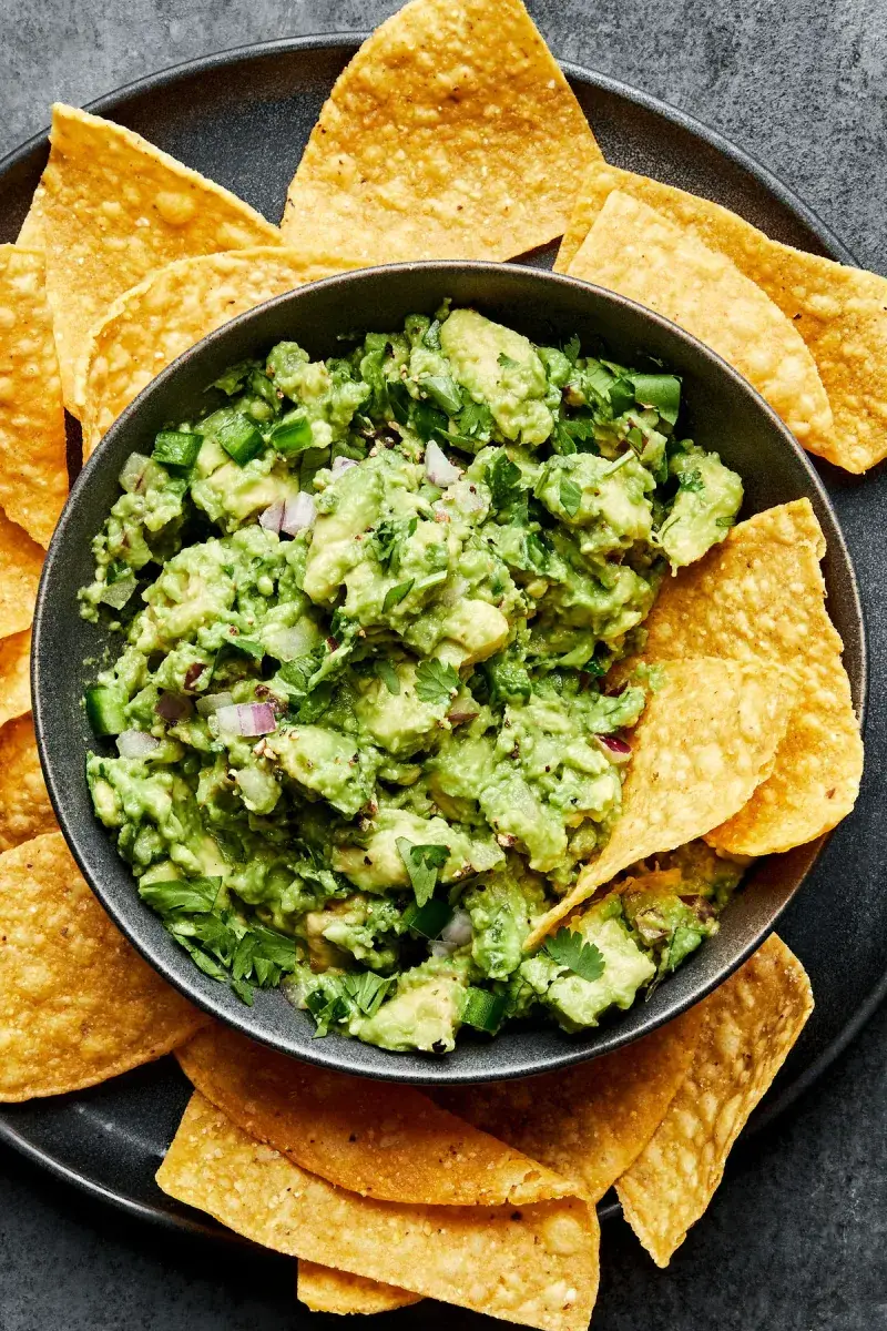 Guacamole With Homemade Tortilla Chips