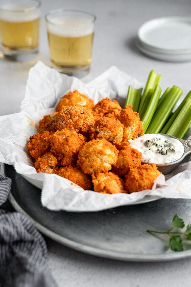 Crunchy Buffalo Cauliflower Bites