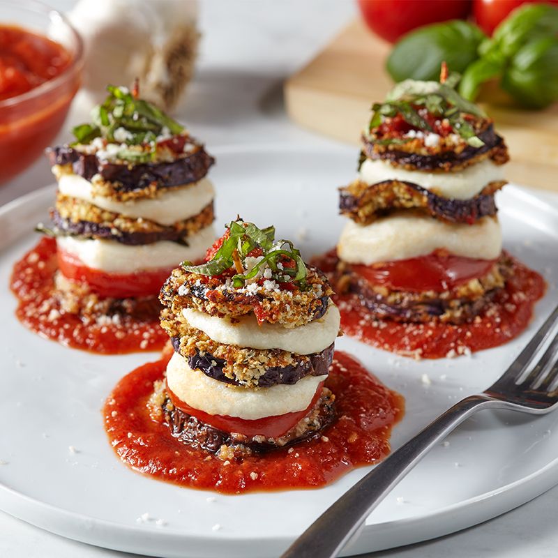 Eggplant Parmesan Stacks