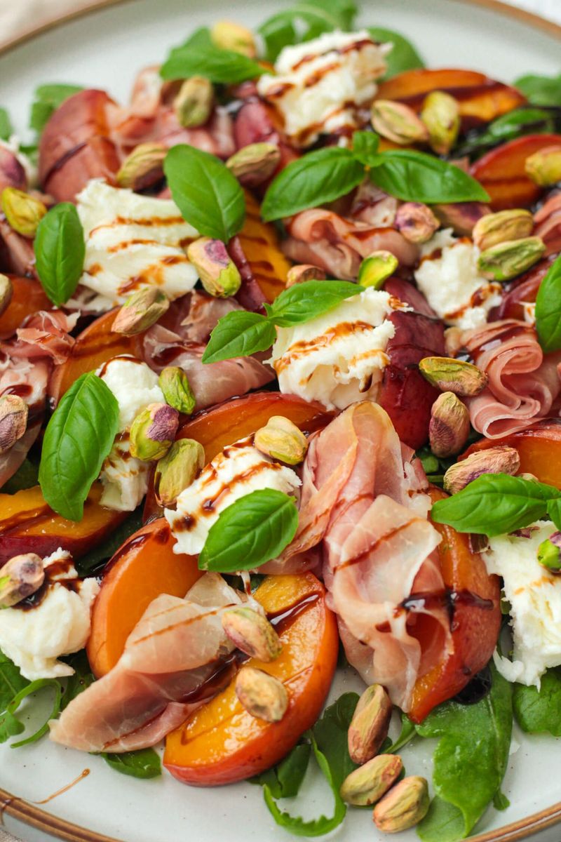 Grilled Peach And Prosciutto Plate