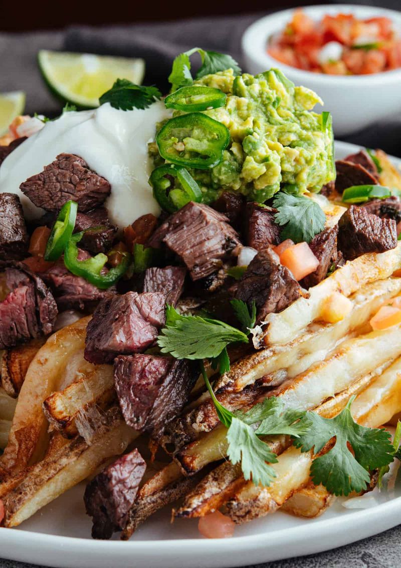 Carne Asada Fries With Lime Crema